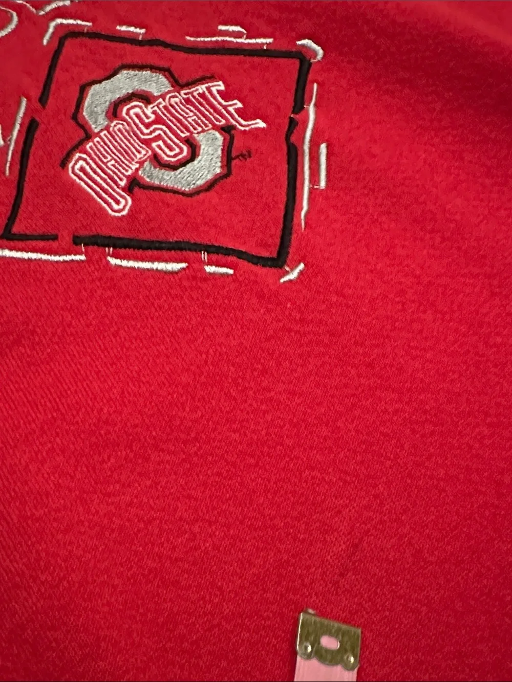 90s Embroidered Ohio State Buckeyes Red Pullover Crewneck Sweatshirt XL USA